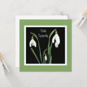 Schöne weiße Blume Blumenstrauß Kunst Beileid Karte (Vorderseite/Rückseite Beispiel)