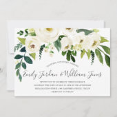 Schöne weiße Blume Creme Elegante Hochzeit Einladung (Vorderseite)