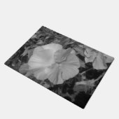 Schöne weiße Blume Fußmatte (Schrägansicht)