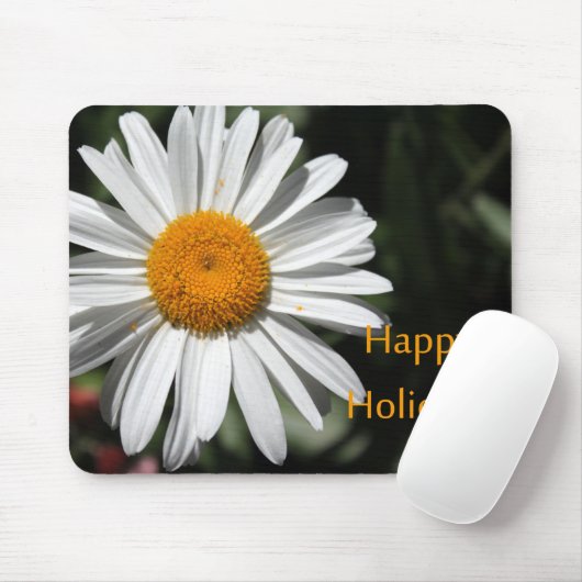 Schöne weiße Blume Gaumenfreuden Mousepad (Mit Mouse)