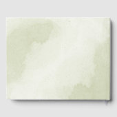 Schöne weiße Blume Grün Blätter Hochzeit Gästebuch (Rückseite)