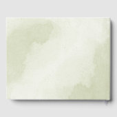 Schöne weiße Blume Grün Blätter Hochzeit Gästebuch (Rückseite)