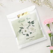 Schöne weiße Blume Grün Blätter Hochzeit Geschenktütchen (Versiegelt)