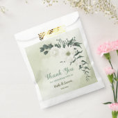 Schöne weiße Blume Grün Blätter Hochzeit Geschenktütchen (Versiegelt)