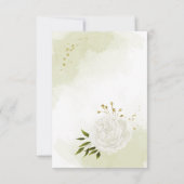 Schöne weiße Blume Grünpflanzen botanisch Dankeskarte (Rückseite)