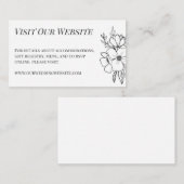 Schöne weiße Blume Hochzeitsdetails Begleitkarte (Vorne/Hinten)