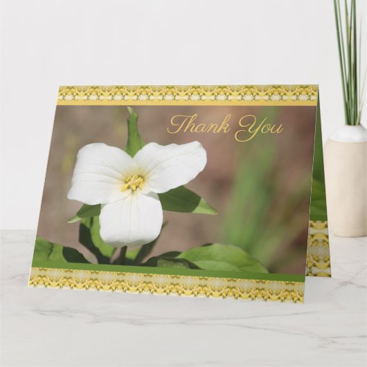 Schöne weiße Blume Karte (Vorderseite)