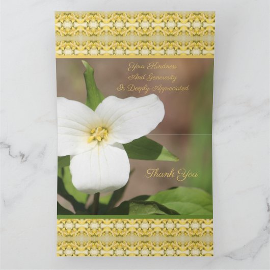 Schöne weiße Blume Karte (Innenseite)