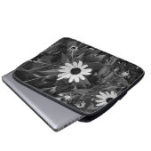 Schöne weiße Blume Laptopschutzhülle (Vorne Knopf)