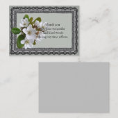 Schöne weiße Blume nach Beerdigung Danke Mitteilungskarte (Vorne/Hinten)