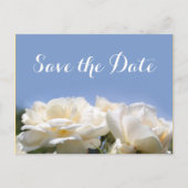 schöne weiße Blume Save the Date Ankündigungspostkarte (Vorderseite)