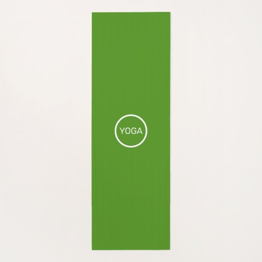 Schöne weiße Blume und Blätter für grüne Pflanze Yogamatte (Rückseite)