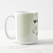 Schöne weiße Blumen grüne Blätter Kaffeetasse (Links)