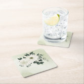 schöne weiße Blumengrün Rechteckiger Pappuntersetzer (Vor Ort)