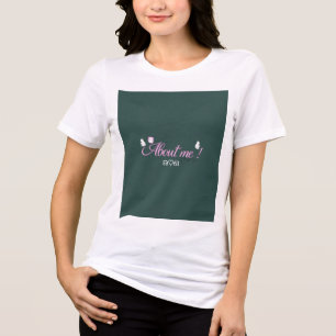 Schöne weiße Bluse mit Grün Tri-Blend Shirt
