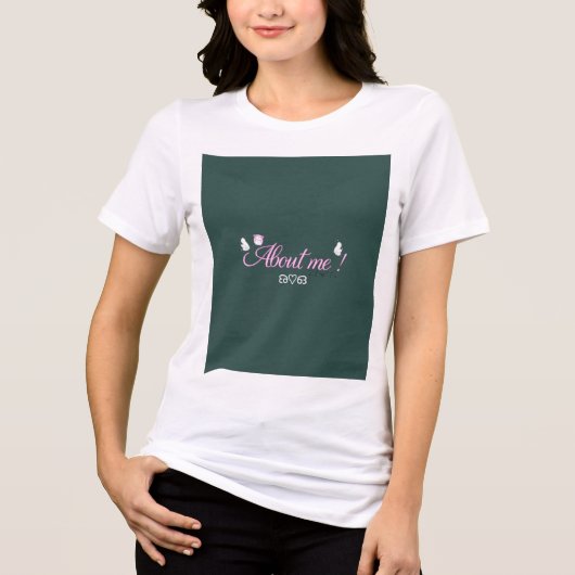 Schöne weiße Bluse mit Grün Tri-Blend Shirt (Vorderseite)
