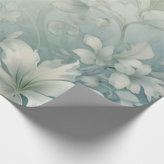 Schöne weiße Blüte Geschenkpapier (Ecke)