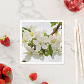 Schöne weiße Blüten Serviette (Beispiel)