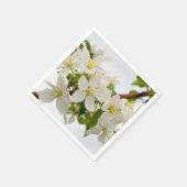 Schöne weiße Blüten Serviette (Ecke)