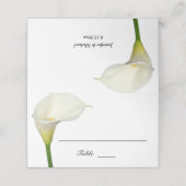 Schöne weiße Calla Lily geklappte Hochzeit Platzkarte (Außenseite Aufgefaltet)