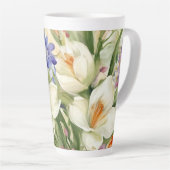 Schöne weiße Crocuses, С Frühlingsblumen Milchtasse (Rechte Ecke)