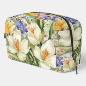 Schöne weiße Crocuses, С Frühlingsblumen Waschbeutel (Rechte Ecke)