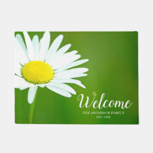 Schöne weiße Daisy Personalisiert Fußmatte
