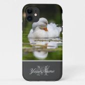 Schöne weiße Ente schwimmen auf Gartenteich! Case-Mate iPhone Hülle (Rückseite)