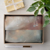 Schöne Weiße Fantasie-Pferd Mit Blumen Decoupage Seidenpapier (Geschenk)