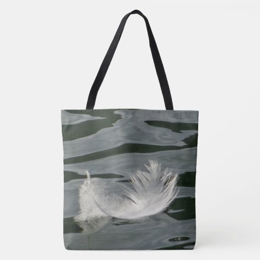 Schöne weiße Feder Tasche (Vorderseite)