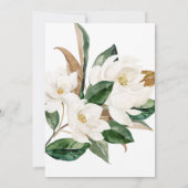 Schöne weiße Flora Elegante Hochzeit Einladung (Rückseite)