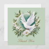 Schöne weiße Friedenstruppe Dankeskarte (Vorne/Hinten)