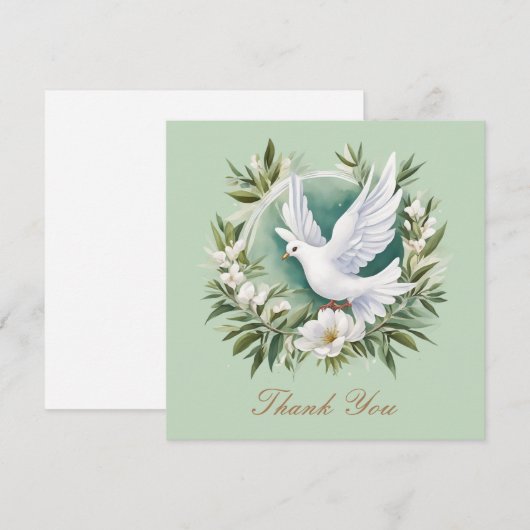 Schöne weiße Friedenstruppe Dankeskarte (Vorne/Hinten)