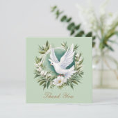 Schöne weiße Friedenstruppe Dankeskarte (Stehend Vorderseite)