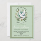 Schöne weiße Friedenstruppe Einladung (Vorderseite)