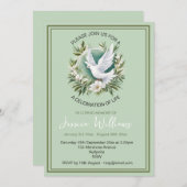 Schöne weiße Friedenstruppe Einladung (Vorne/Hinten)