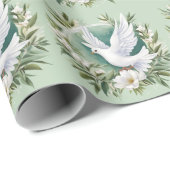 Schöne weiße Friedenstruppe Geschenkpapier (Rolleneckpunkt)