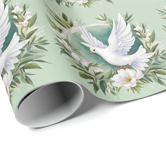 Schöne weiße Friedenstruppe Geschenkpapier (Rolleneckpunkt)