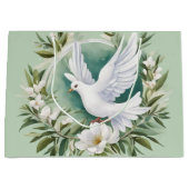 Schöne weiße Friedenstruppe Große Geschenktüte (Vorderseite)