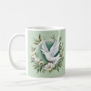 Schöne weiße Friedenstruppe Kaffeetasse