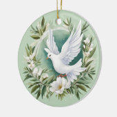 Schöne weiße Friedenstruppe Keramik Ornament (Links)