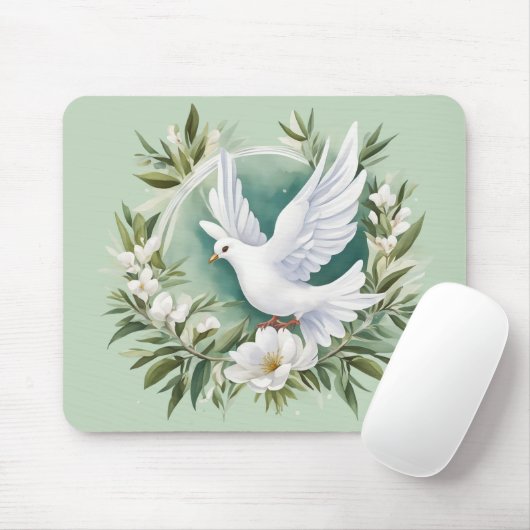 Schöne weiße Friedenstruppe Mousepad (Mit Mouse)