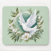 Schöne weiße Friedenstruppe Mousepad (Vorne)