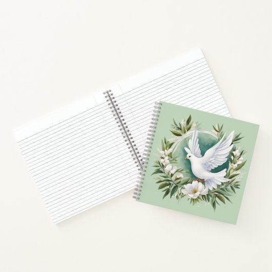 Schöne weiße Friedenstruppe Notizblock (Innenseite)