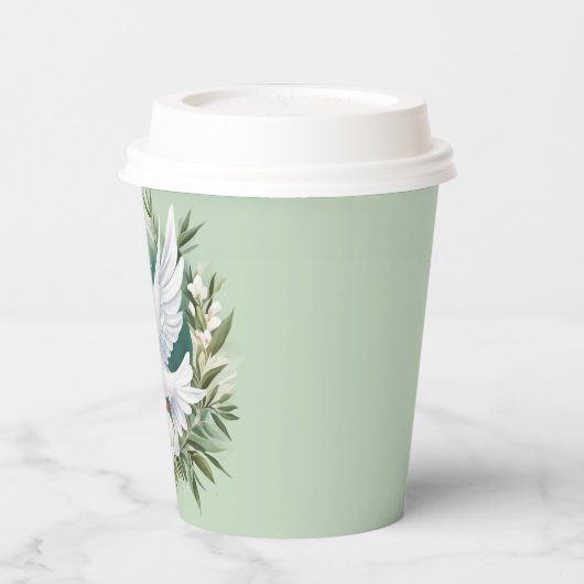 Schöne weiße Friedenstruppe Pappbecher (Links)