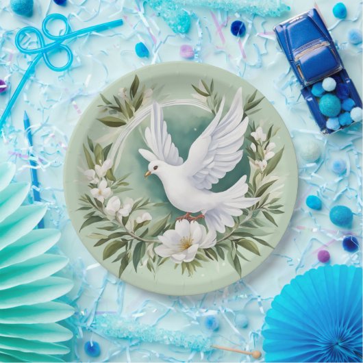 Schöne weiße Friedenstruppe Pappteller (Party)