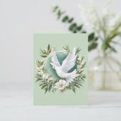 Schöne weiße Friedenstruppe Postkarte (Stehend Vorderseite)