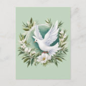 Schöne weiße Friedenstruppe Postkarte (Vorderseite)