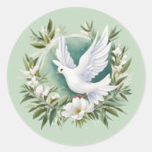 Schöne weiße Friedenstruppe Runder Aufkleber (Vorderseite)