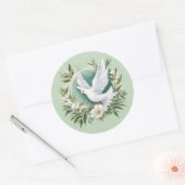 Schöne weiße Friedenstruppe Runder Aufkleber (Umschlag)